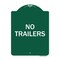 Signmission Designer Series Sign-No Trailers, Green & White Aluminum Sign, 18" x 24", GW-1824-23563 A-DES-GW-1824-23563 - alternate 1